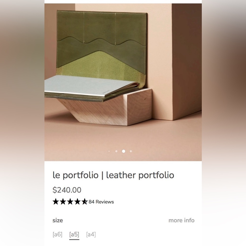 PAPER REPUBLIC Le Portfolio Olive Green A5 Size
** NEW